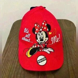 NWT Disney Minnie hat adjustable Velcro youth